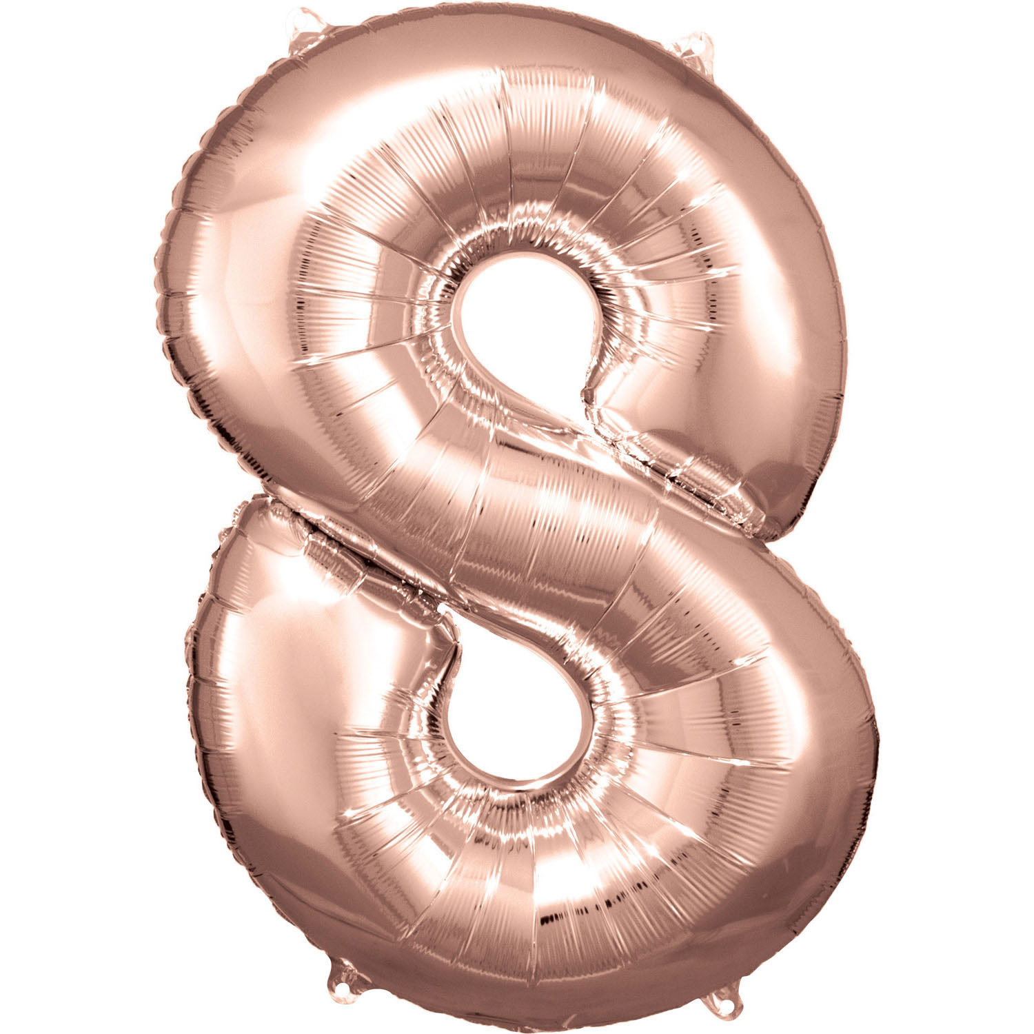 Balon foliowy cyfra 8, różowe złoto / 86 cm