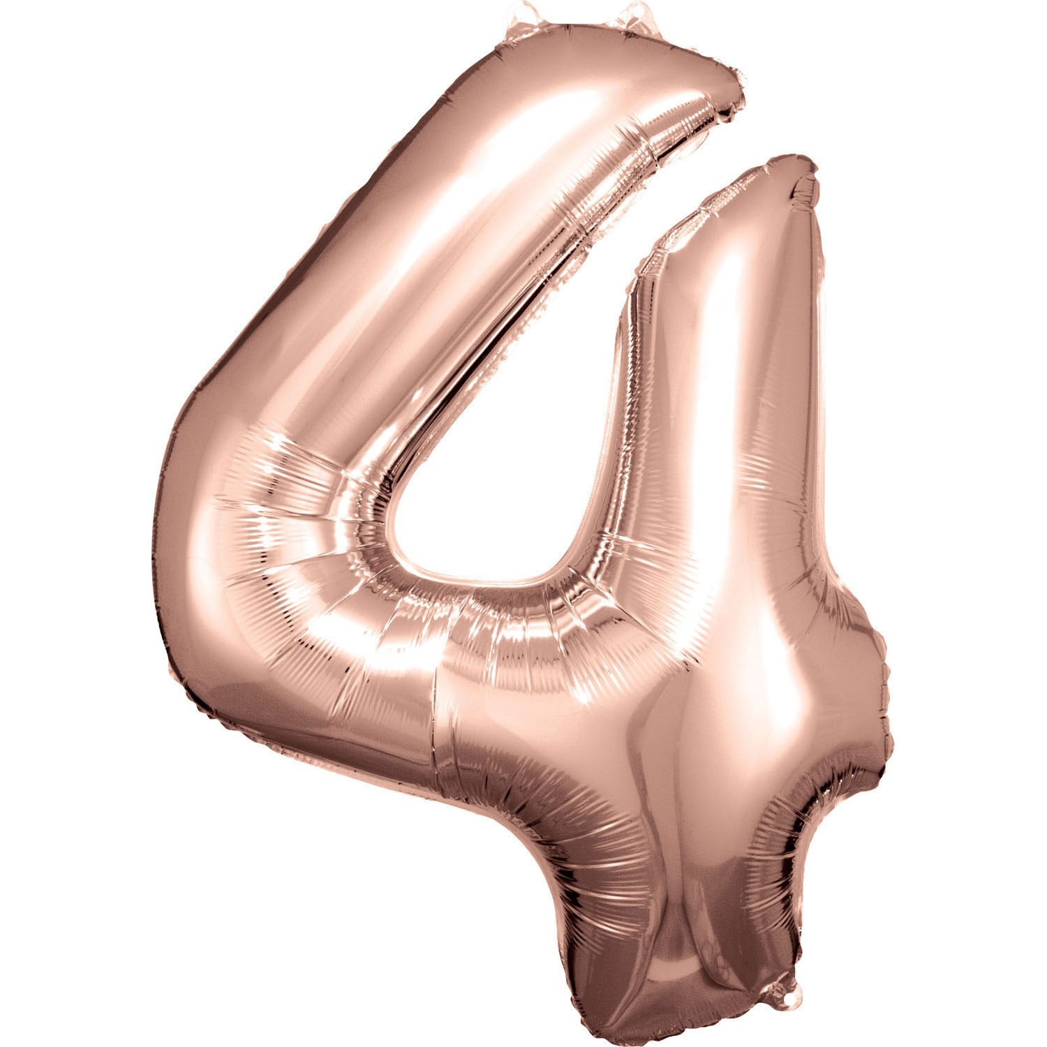 Balon foliowy cyfra 4, różowe złoto / 86 cm