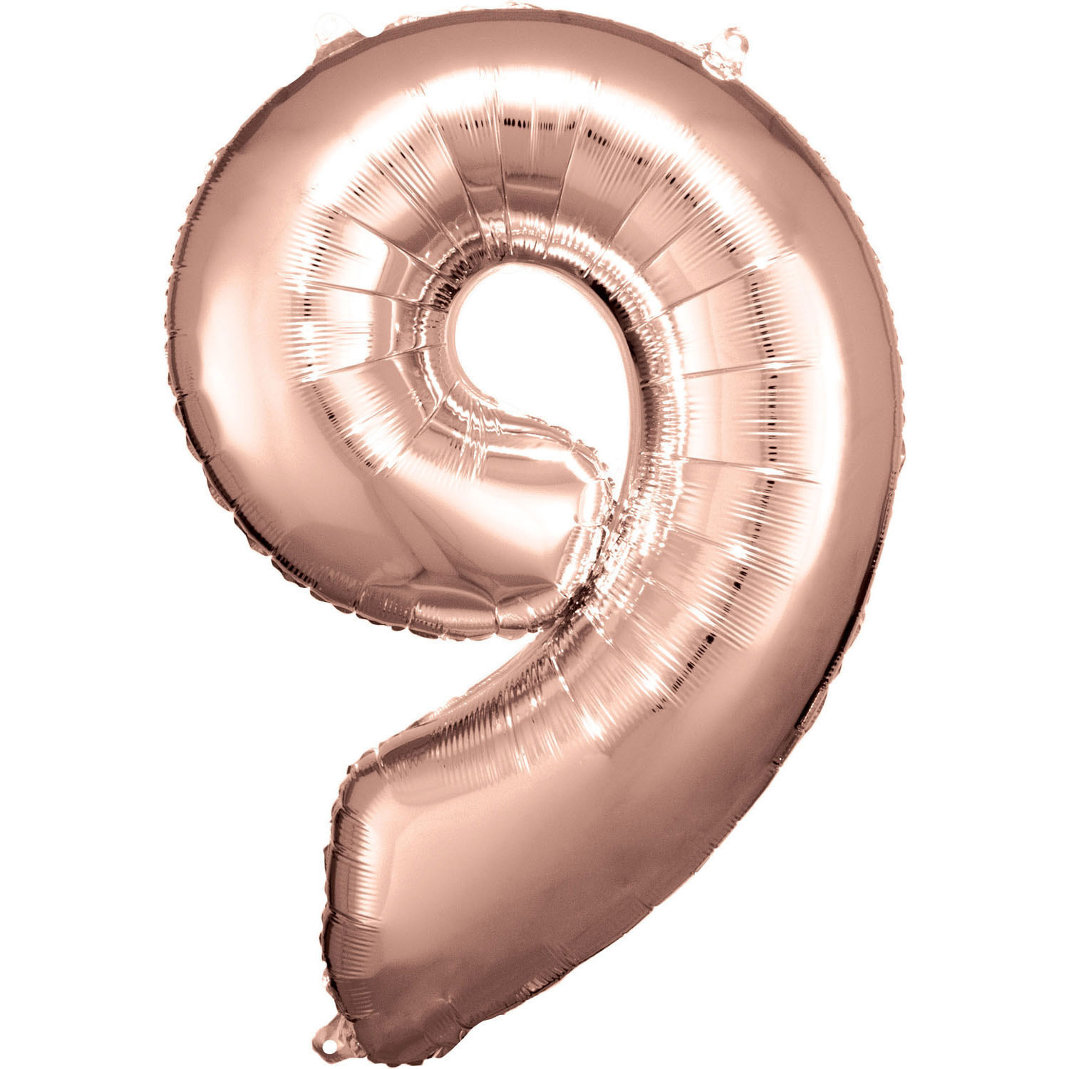 Balon foliowy cyfra 9, różowe złoto / 86 cm