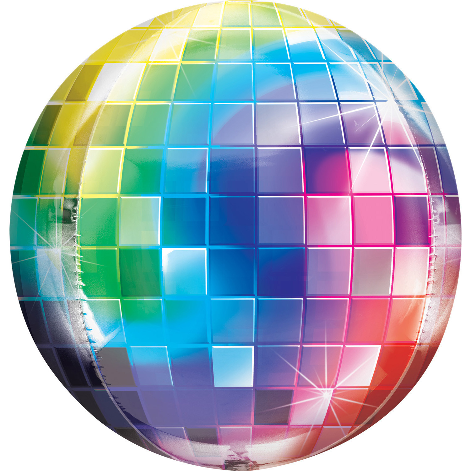 Balon foliowy Orbz - Kula kolorowa "Kula Disco"