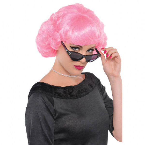 Damska peruka różowa "Różowe lata 50-te"