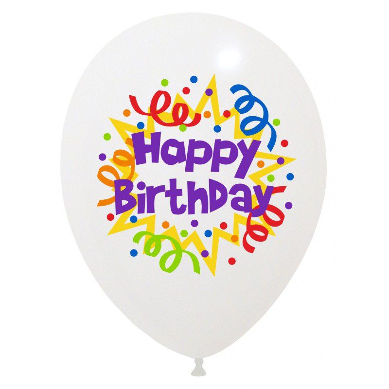 Balony lateksowe "Happy Birthday" / 252116