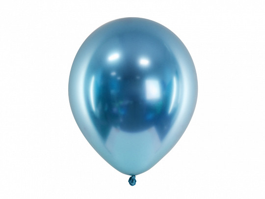 Balony lateksowe Glossy, niebieskie / 27 cm