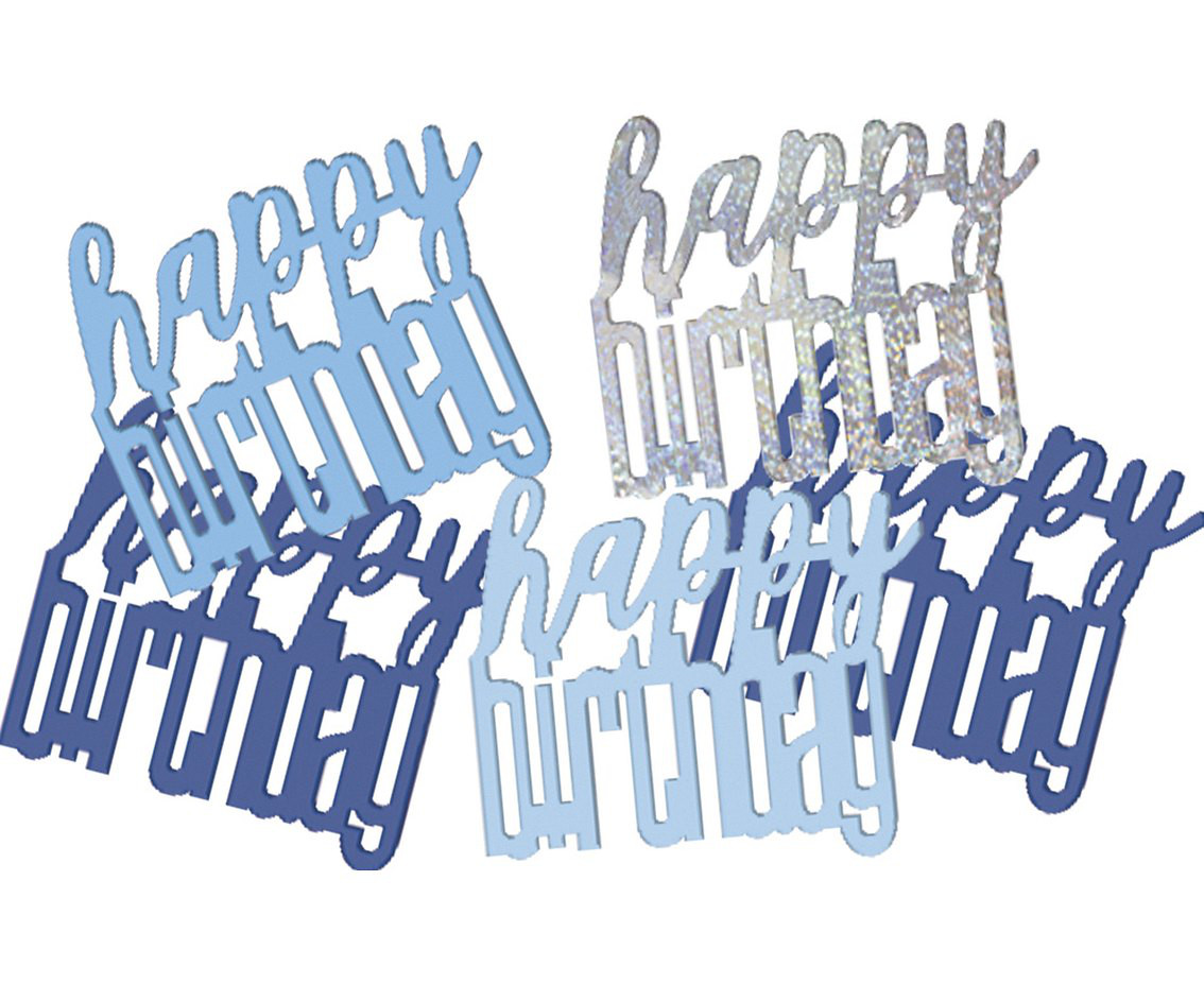 Konfetti Glitz "Happy Birthday", niebieskie / 142 g