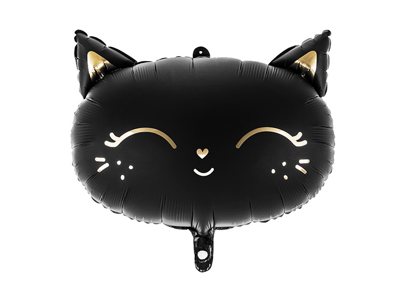 Balon foliowy czarny Kotek / 48x36 cm