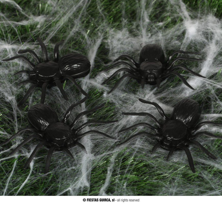Plastikowe pająki / 10 cm