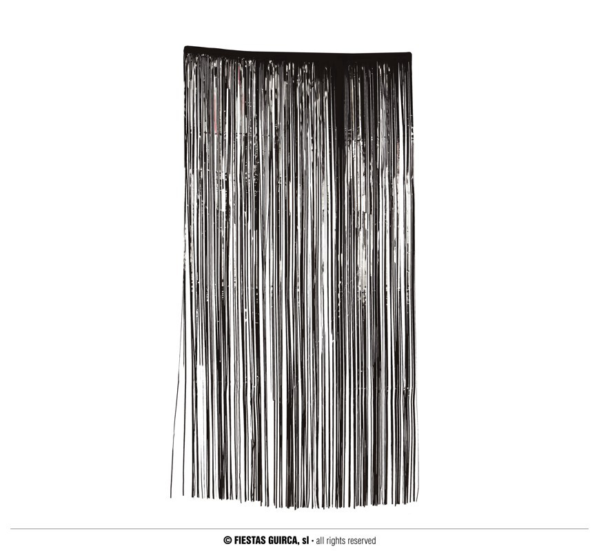 Dekoracja - foliowa kurtyna na drzwi - fotościanka, czarna / 100x200 cm