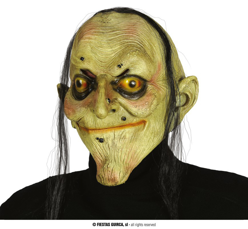 Maska na Halloween "Zombie" z włosami / 2393