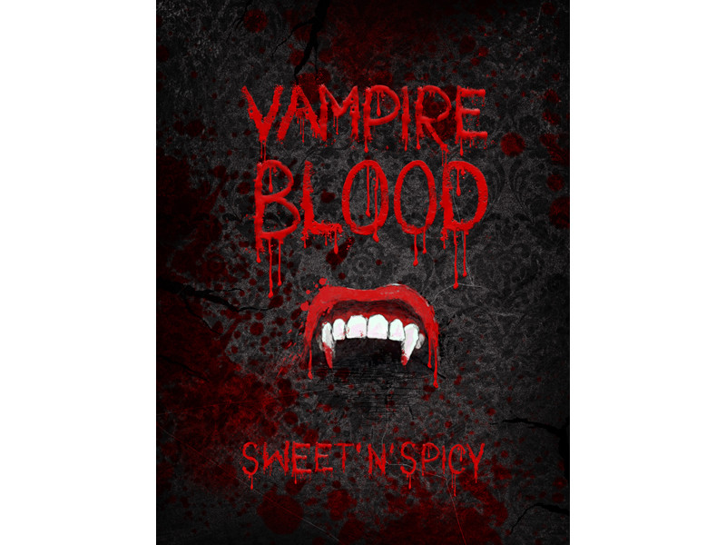 Etykiety na alkohol "Vampire Blood"
