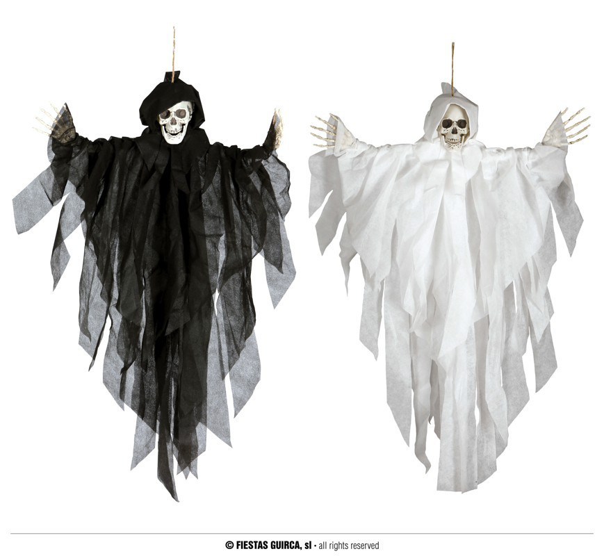Ozdoba na Halloween biały "Szkielet" / 75 cm