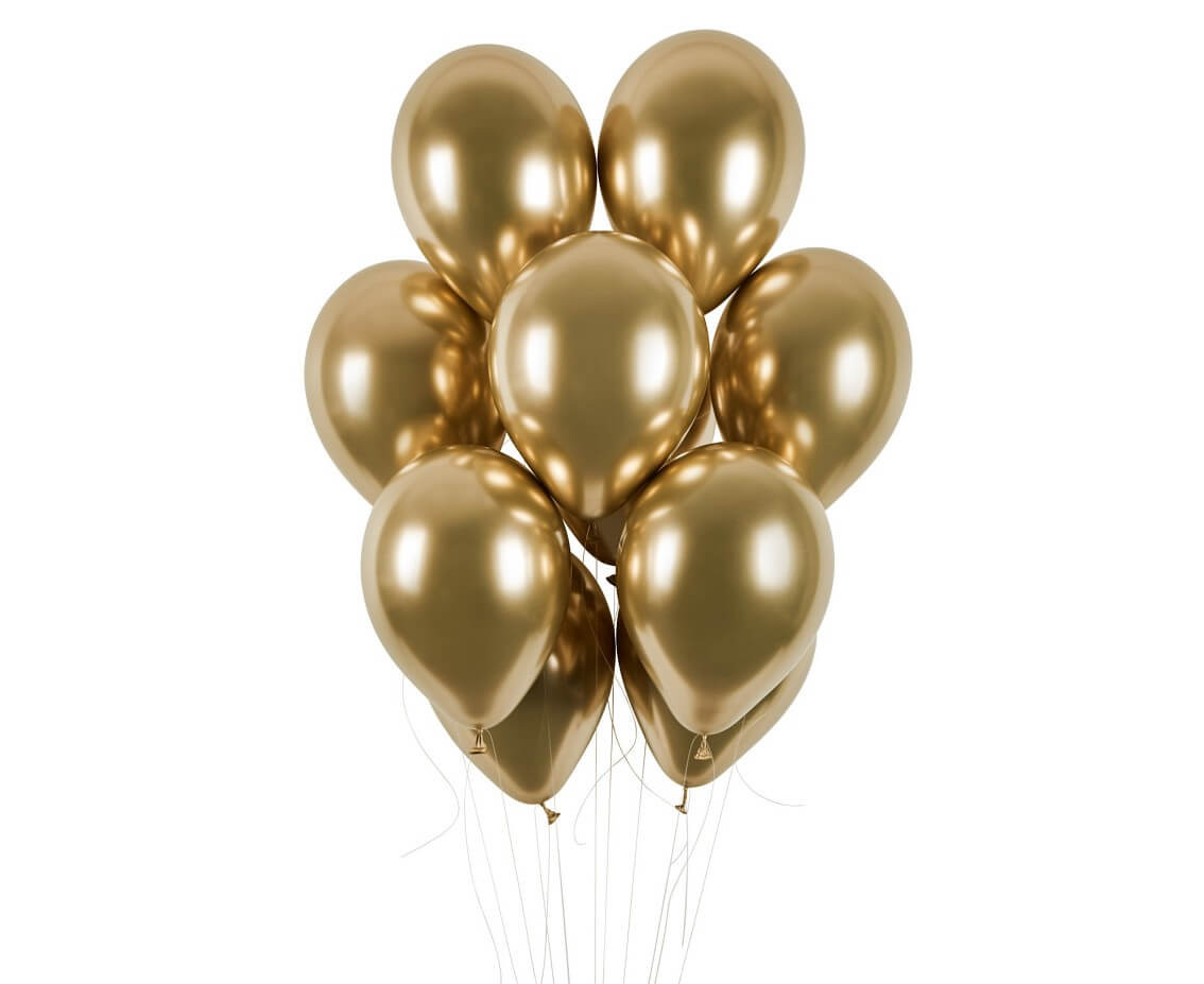 Balony lateksowe 13" Shiny złote / 33 cm