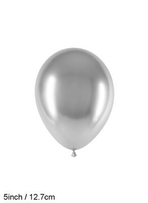 Balony lateksowe Chromium Decotex Pro 5", srebrne