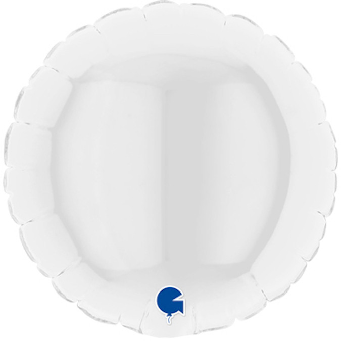 Balon foliowy mini "Okrągły" biały