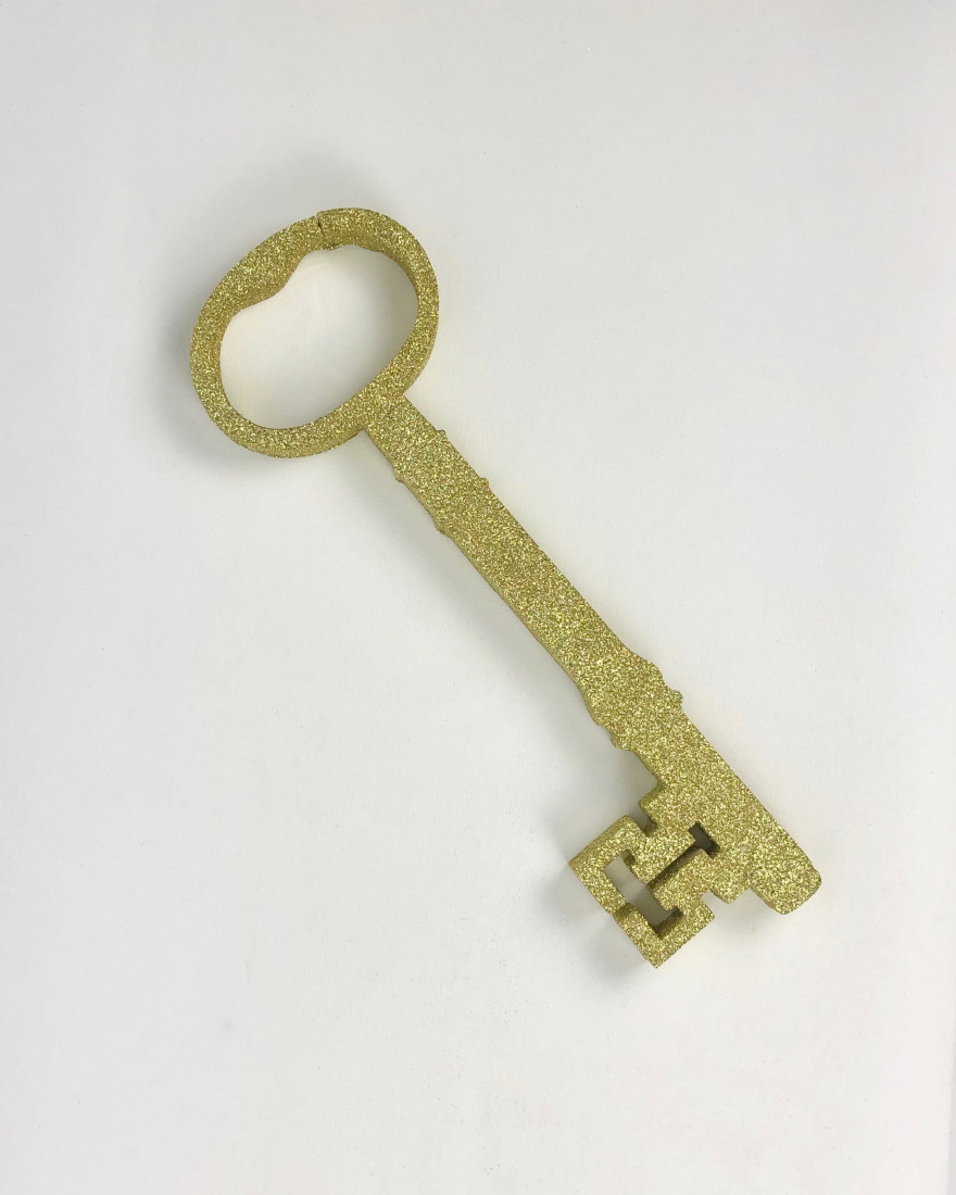 Dekoracja złoty klucz andrzejkowy, mały