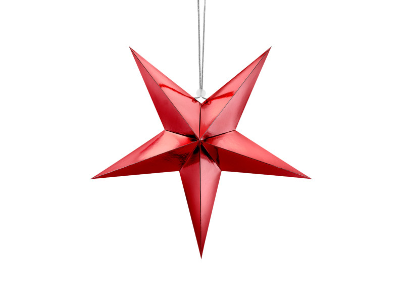 Czerwona gwiazda świąteczna / 45 cm