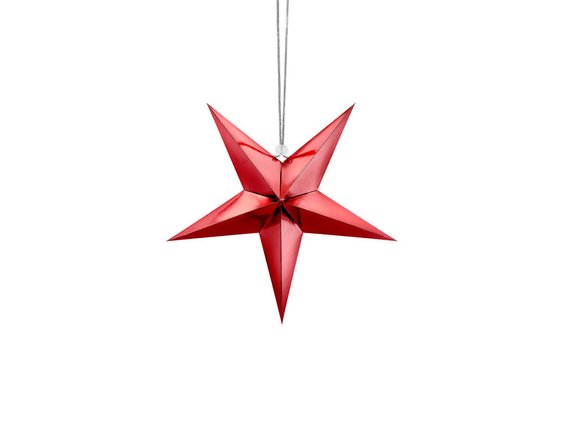 Czerwona gwiazda świąteczna / 30 cm