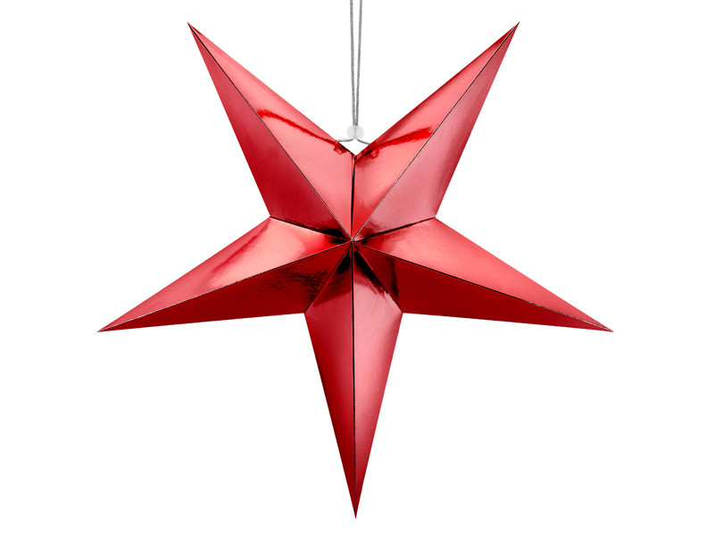 Czerwona gwiazda świąteczna / 70 cm
