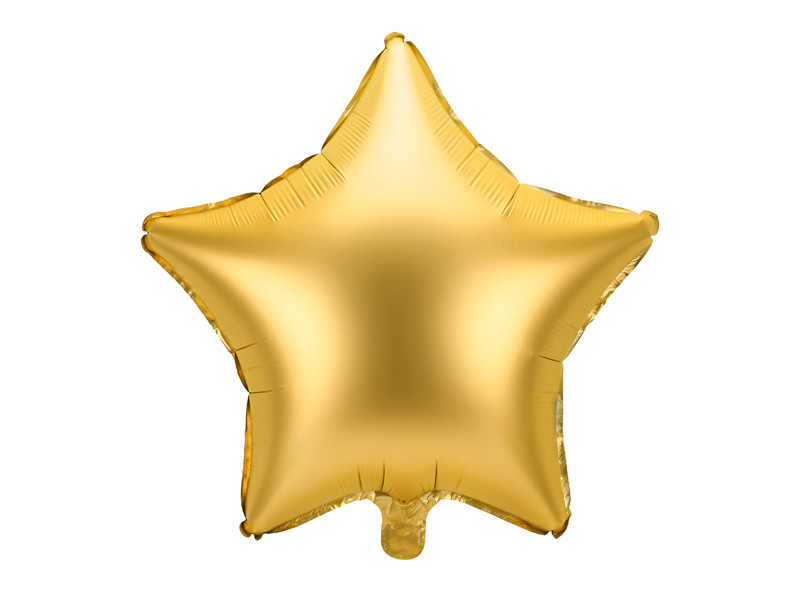 Balon Gwiazda złota, satynowa / 48 cm