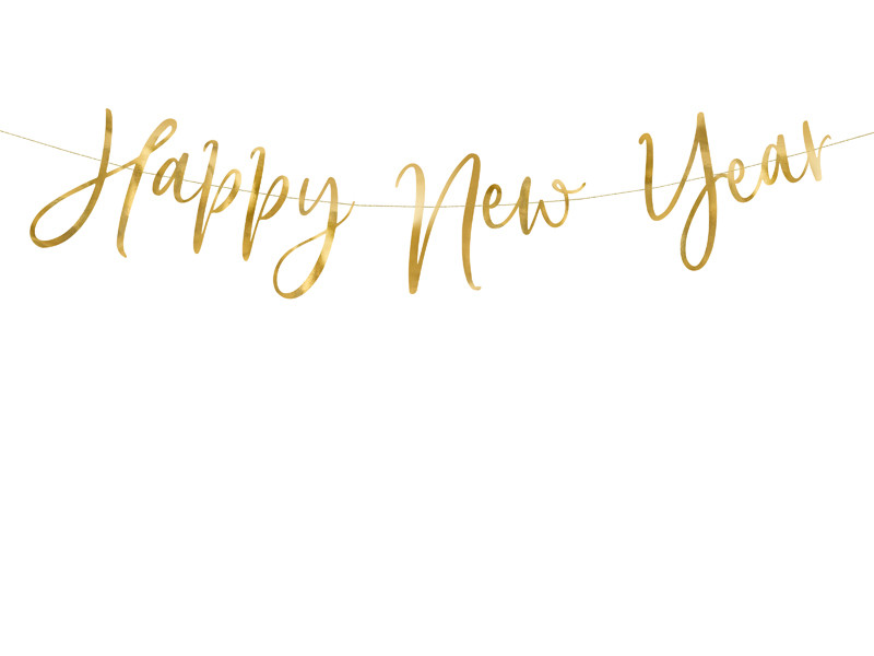 Dekoracja na Sylwestra - girlanda "Happy New Year" / GRL88-019M