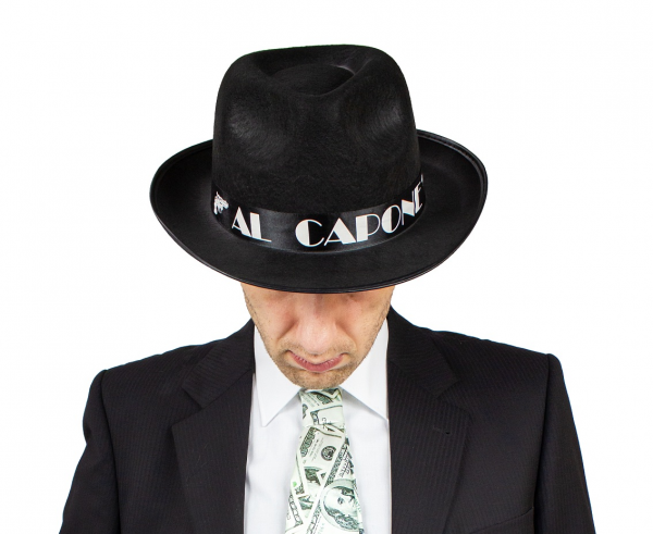 Kapelusz gangstera "Al Capone" - czarny