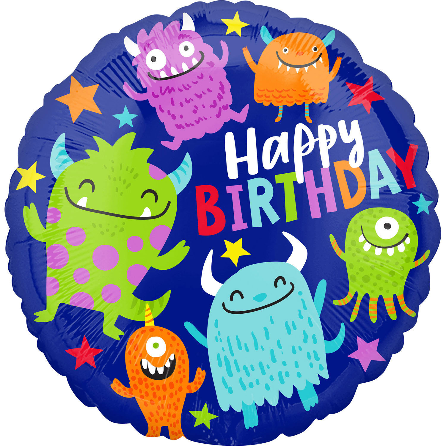 Balon z potworkami "Happy Birthday"