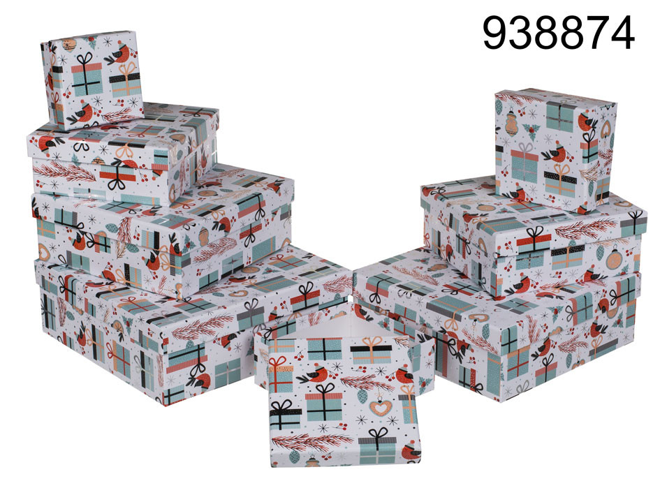 Pudełko prezentowe "Świąteczne" / 12x12x5,5 cm