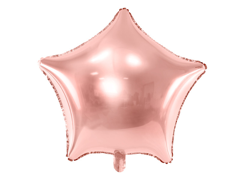 Balon Gwiazdka różowe złoto / 70 cm