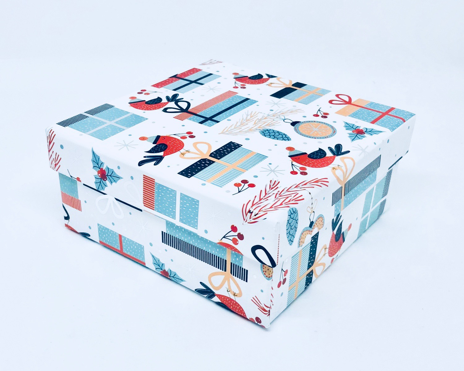 Pudełko prezentowe "Świąteczne" / 22x22x8 cm