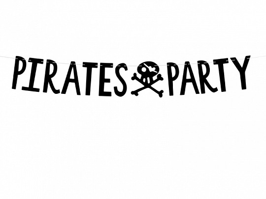 Girlanda z napisem "Pirates Party" / 14x100 cm