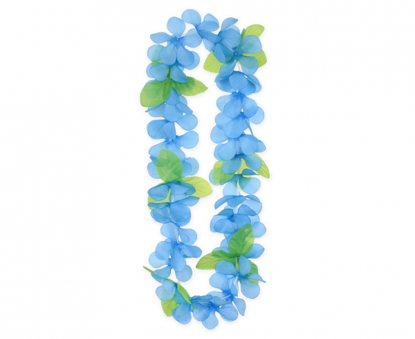 Naszyjnik hawajski wiosenny - niebieski