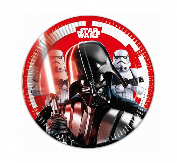 Talerzyki papierowe "Gwiezdne Wojny - Star Wars" / 19,5 cm / 881385