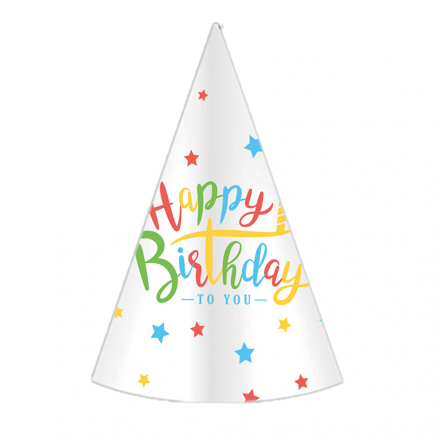 Czapeczki urodzinowe "Happy Birthday" Kolorowe urodziny