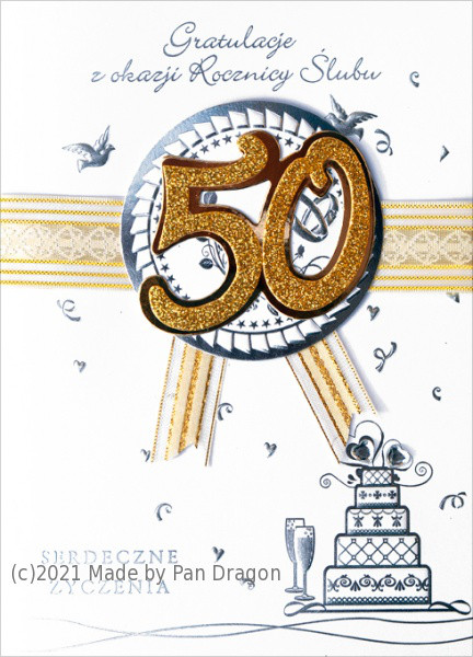 Kartka na rocznicę ślubu "50 Rocznica Ślubu" / HM-100-448