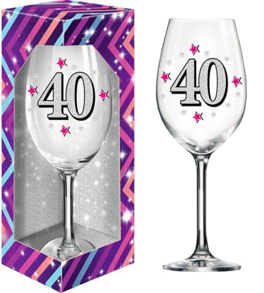 Kieliszek do wina na 40 urodziny