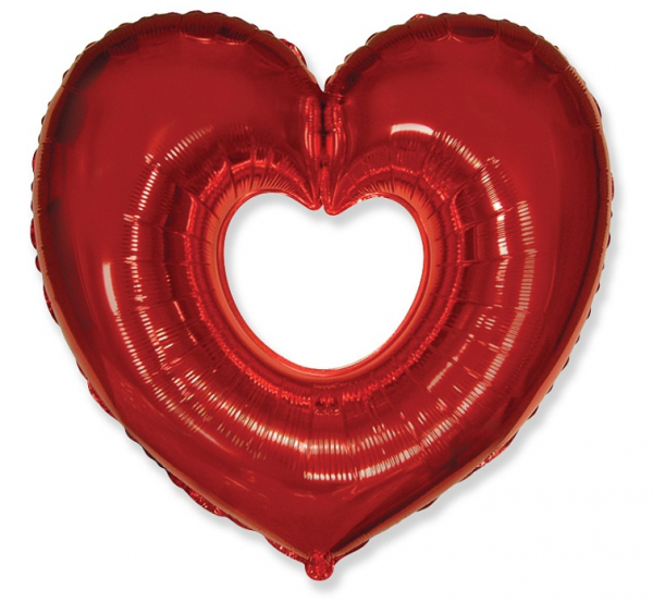 Balon foliowy 24" FX Serce czerwone (niezapakowany)