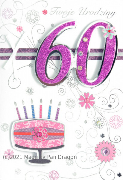 Karnet 60 Urodziny / HM-200-503