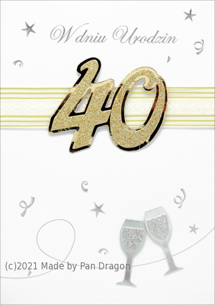 Karnet 40 Urodziny / HM-100-380