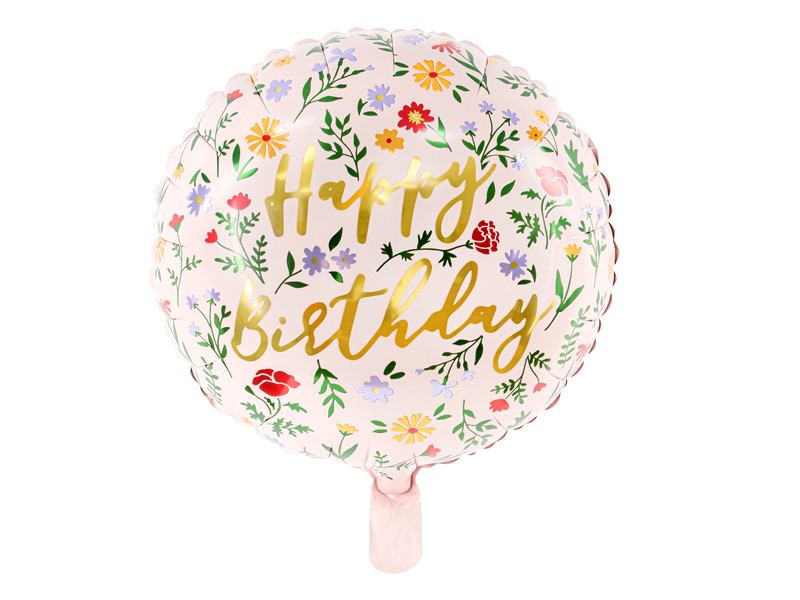 Balon foliowy Happy Birthday / 35 cm