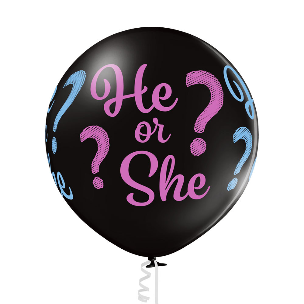 Balon lateksowy "He or She?", 60 cm / 5000438