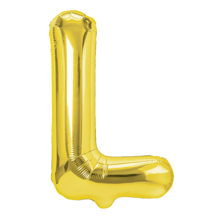 Balon foliowy złota litera L / 40 cm