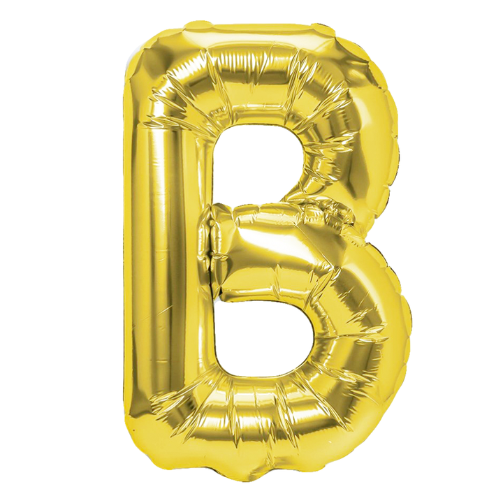 Balon foliowy złota litera B / 40 cm