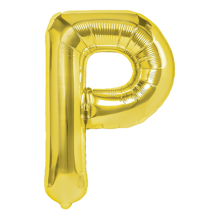 Balon foliowy złota litera P / 40 cm