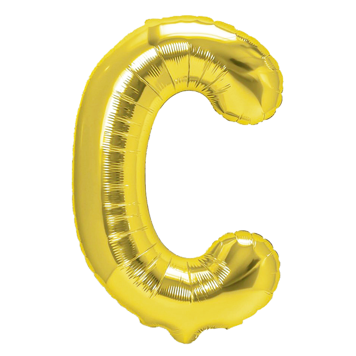Balon foliowy złota litera C / 40 cm