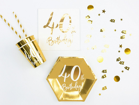 konfetti na 40 urodziny