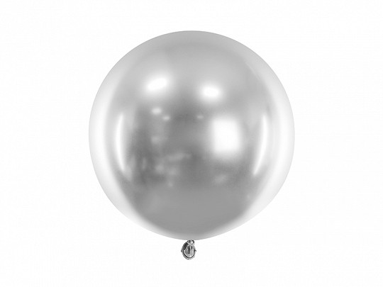 Balon Olbo Glossy, srebrny / 60 cm
