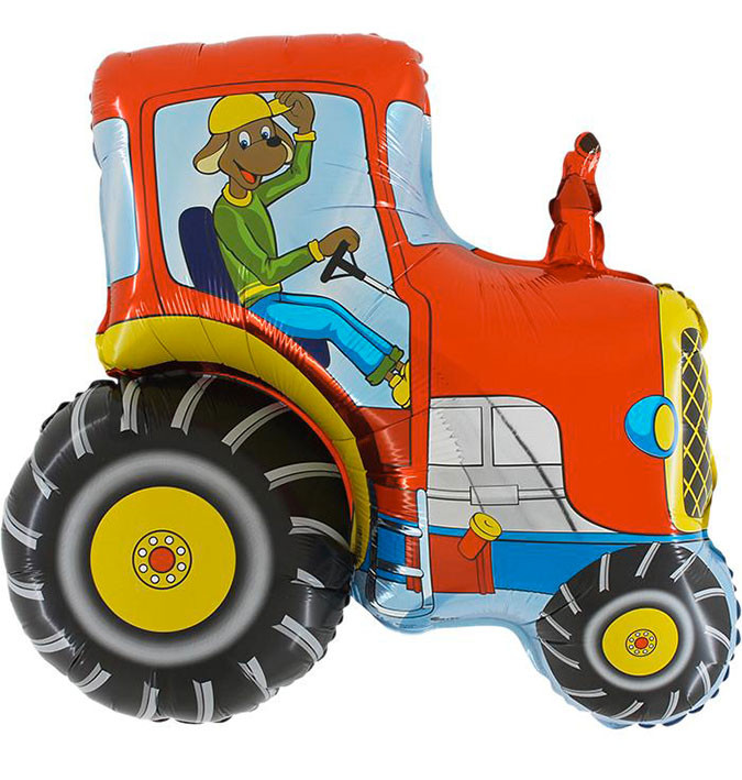 Balon foliowy 21" "Traktor" czerwony (niezapakowany)