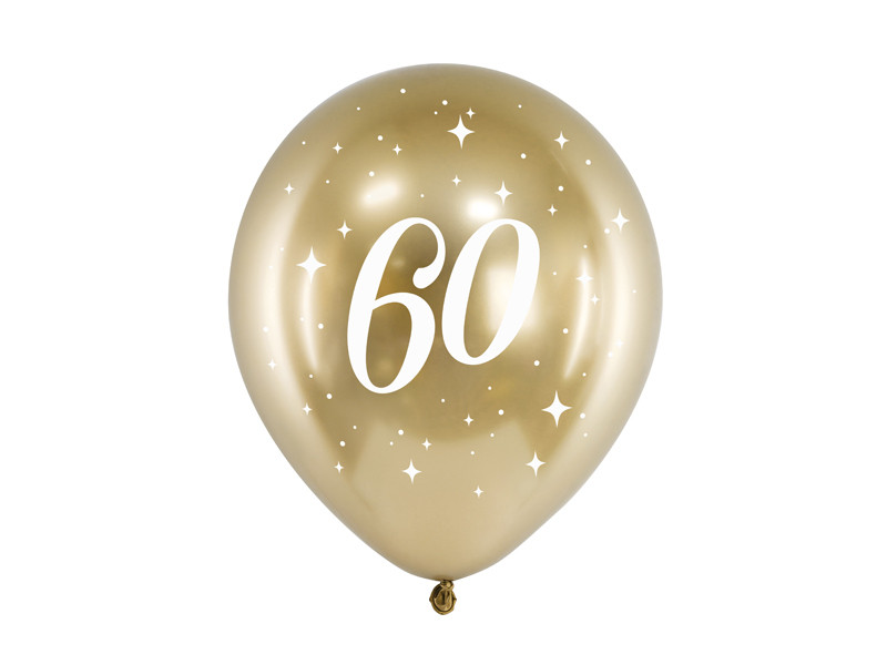 Balony Glossy z nadrukiem na 60 urodziny