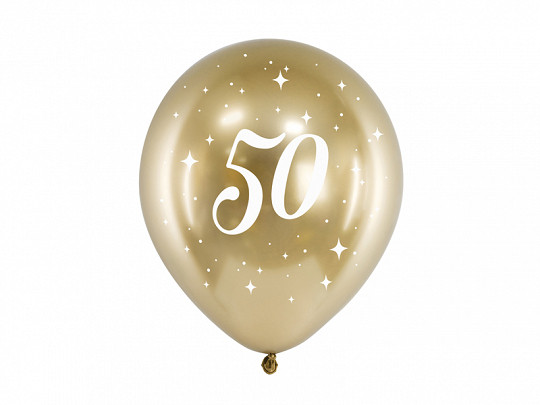 Balony Glossy z nadrukiem na 50 urodziny