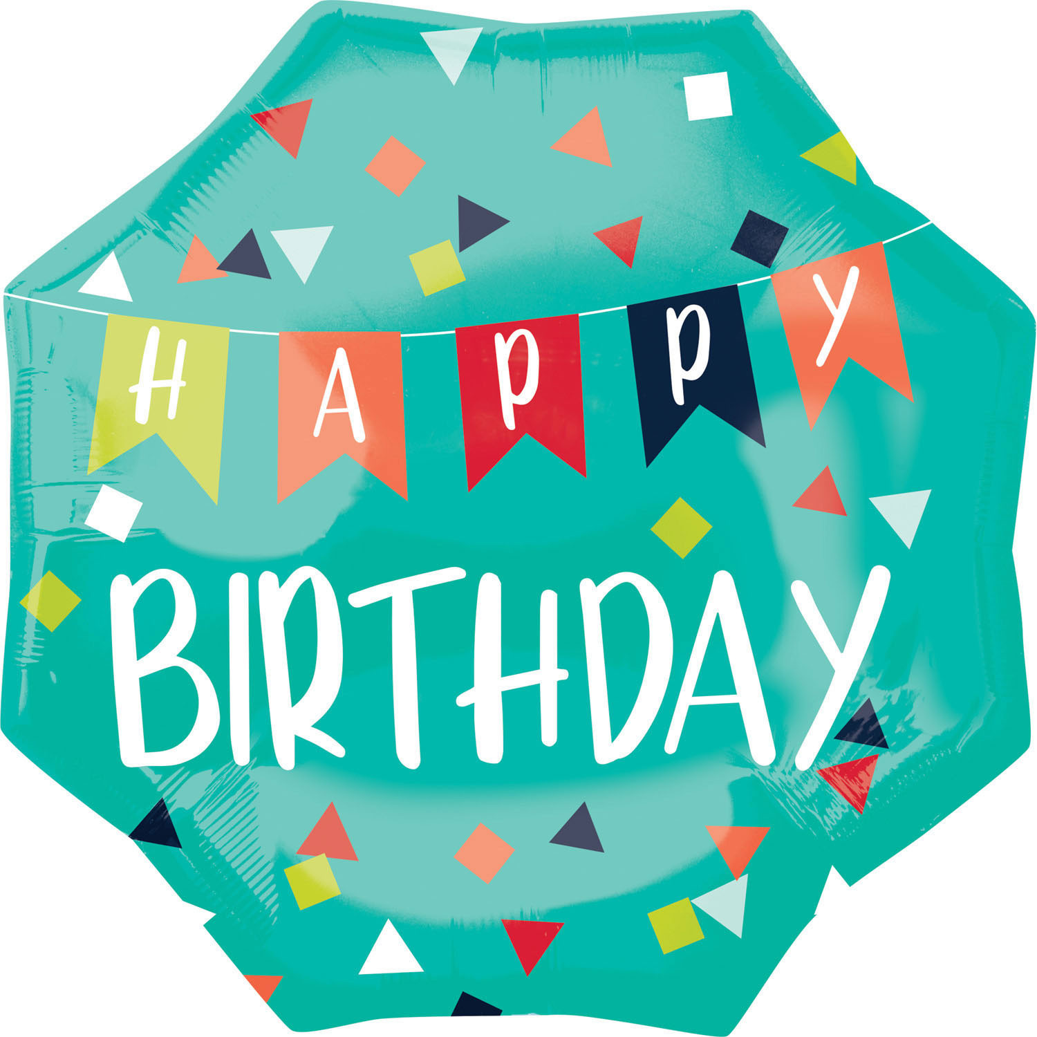 Balon foliowy "Happy Birthday" / 55x55 cm