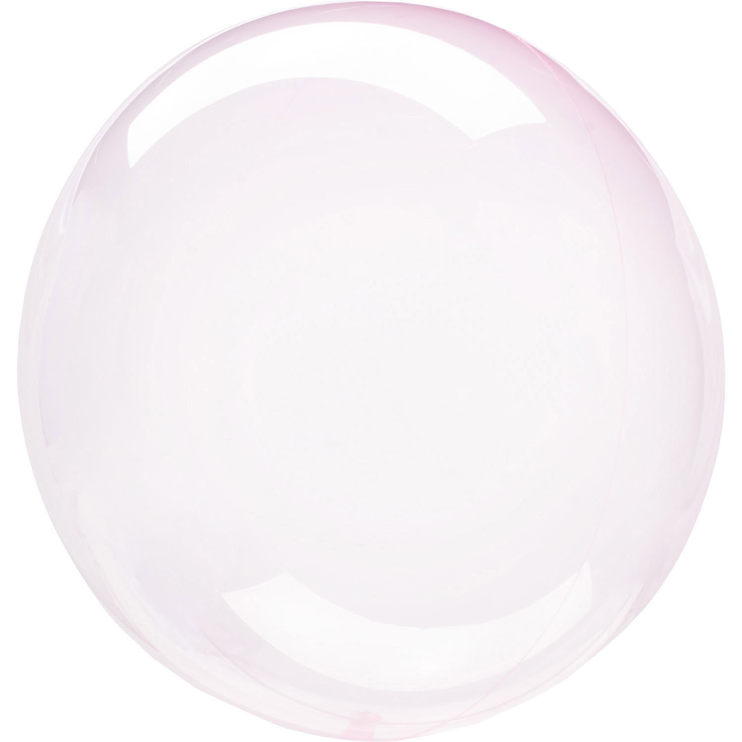 Balon foliowy Kula "Clearz" Crystal Light Pink / 40x40 cm